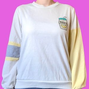 Vintage Banana Drink Lightweight Sweatshirt